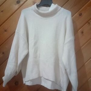 Cozy Soft Beige Turtleneck Sweater